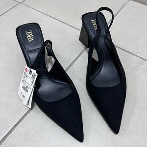 ZARA Black Slingbacks